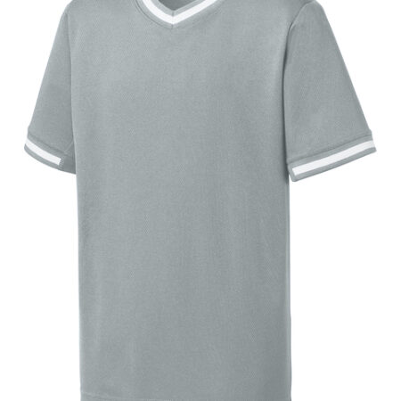 Sport-Tek® Youth Tough Mesh V-Neck Baseball Jersey