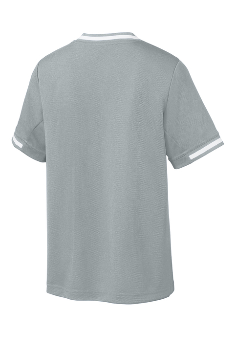 Sport-Tek® Youth Tough Mesh V-Neck Baseball Jersey - Image 2